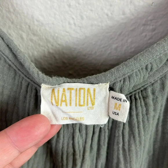 Nation LTD Revolve Mariah Easy Romper in everglades green color size M - Picture 6 of 13